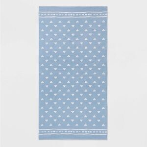 Threshold Beach Towel Size is 36x72 Cotton Terry Cloth Geometric Design